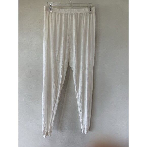 under silk Pants - Vintage Under Silk Base Layer 100% Silk Pants Women's XL Leggings Off White
